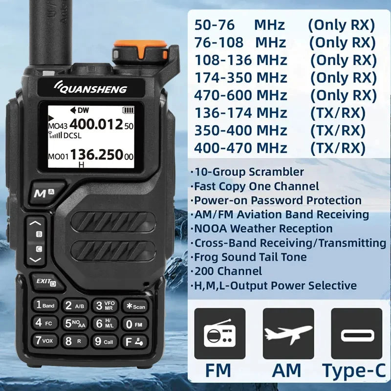 Walkie-Talkie de largo alcance para emergencias